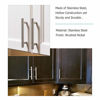 Picture of homdiy | 100 Pack 3in Hole Centers | Cabinet Handles Nickel Drawer Pulls Stainless Steel, Bar Handle Pull with Brushed Nickel Finish | Kitchen Cabinet Hardware/Dresser Drawers 201SN