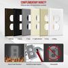 Picture of ENERLITES Duplex Receptacle Wall Plate, Electrical Outlet Covers, Mid-Size 1-Gang 4.88" x 3.11", Unbreakable Polycarbonate Thermoplastic, UL Listed, 8821M-GY-10PCS, Gray, 10 Pack, 10 Count