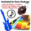 Picture of Pick-a-Palooza DIY Guitar Pick Punch with Leather Key Chain Pick Holder - White