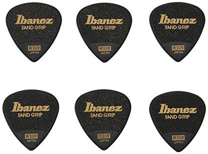 Picture of Ibanez PPA16MSG Wizard Series, Sand Grip Picks 6 Pack 0.8mm (PPA16MSGBK)