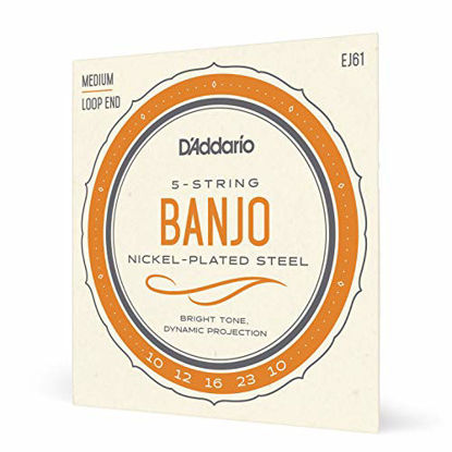 Picture of D'Addario EJ61 Nickel 5-String Banjo Strings, Medium, 10-23