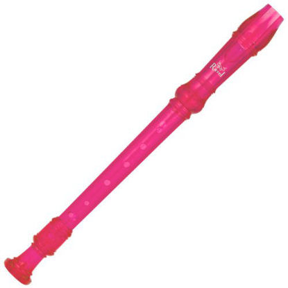 Picture of Ravel EM570PK Transparent Recorder with Cleaning Rod and Bag, Pink