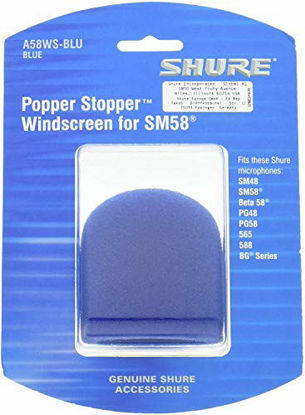 Picture of Shure A58WS-BLU Foam Windscreen for All Shure Ball Type Microphones, Blue