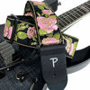 Picture of Perris Leathers Ltd Guitar Strap, 2" Vintage Jacquard Series Series, Adjustable Length, Various Colors, Made in Canada (Pink Metallic Rose)