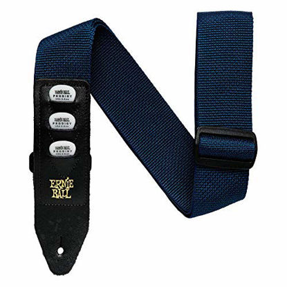 Picture of Ernie Ball Navy Polypro Pickholder Guitar Strap (P04236)