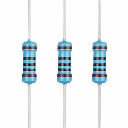 Picture of EDGELEC 100pcs 100 ohm Resistor 1/2w (0.5Watt) ±1% Tolerance Metal Film Fixed Resistor, Multiple Values of Resistance Optional