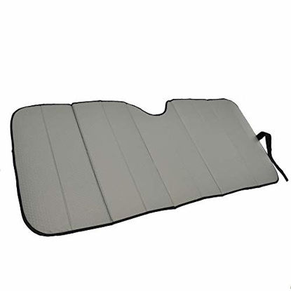 Picture of Motor Trend Front Windshield Sunshade - Gray Accordion Folding Auto Shade for Car Truck SUV 58" x 24"