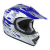 Picture of TCMT Dot Youth & Kids Motocross Offroad Street Helmet Blue Flame Motorcycle Youth Helmet Dirt Bike Motocross ATV Helmet+Goggles+Gloves