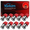Picture of Yorkim Super Bright 3157 LED Light Bulbs Red, 3056 3156 3156A 3057 4057 3157 4157 T25 LED Bulbs for Brake Lights, Backup Reverse Lights, Reverse Tail Lights - Pack of 10