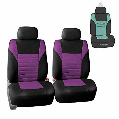 Picture of FH Group FB068102 Premium 3D Air Mesh Seat Covers (Purple) Front Set with Gift - Universal Fit for Cars, Trucks & SUVss