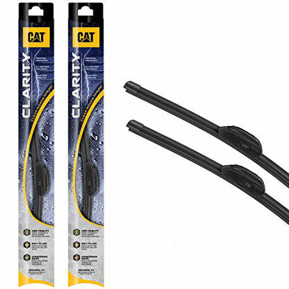 Picture of Caterpillar Clarity Premium Performance All Season Replacement Windshield Wiper Blades for Car Truck Van SUV (28 + 28 Inch (Pair for Front Windshield)), black