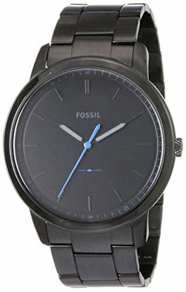 Picture of Fossil Men's The Minimalist Quartz Stainless Steel Dress Watch, Color: Black (Model: FS5308)
