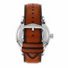 Picture of Fossil Men's Townsman Auto Automatic Leather Multifunction Watch, Color: Silver/Blue, Brown (Model: ME3154)