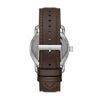 Picture of Fossil Men's Copeland Quartz Leather Three-Hand Watch, Color: Silver/Cream Dial, Brown (Model: FS5663)