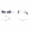 Picture of MINCL/Fashion Small Rectangle Sunglasses Women Ultralight Candy Color Rimless Ocean Sun Glasses (purple&pink)