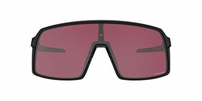 Picture of Oakley Men's OO9406 Sutro Rectangular Sunglasses, Polished Black/Prizm Snow Black Iridium, 137 mm