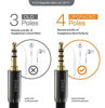 Picture of Zeskit Premium 3.5mm Jack Male to Female AUX Audio Extension Cable, TRRS 4 Poles for Headphones with Mic, Speakers (6 Feet)