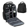 Picture of USA GEAR Portable Camera Backpack for DSLR (Black) with Customizable Accessory Dividers, Weather Resistant Bottom and Comfortable Back Support - Compatible with Canon, Nikon and More