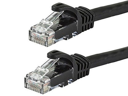Picture of Monoprice - 109799 Flexboot Cat6 Ethernet Patch Cable - Network Internet Cord - RJ45, Stranded, 550Mhz, UTP, Pure Bare Copper Wire, 24AWG, 7ft, Black