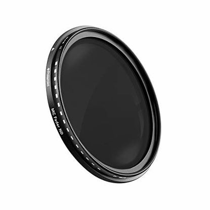 Picture of Polaroid Optics 55mm Multi-Coated Variable Range [ND3, ND6, ND9, ND16, ND32, ND400] Neutral Density Fader Filter ND2-ND2000 - Compatible w/ All Popular Camera Lens Models