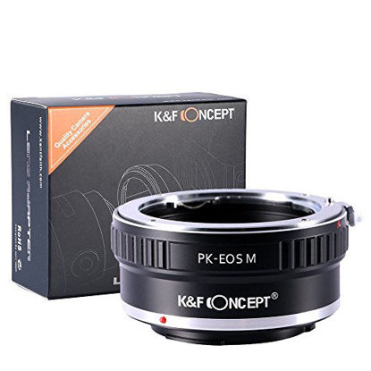 Picture of K&F Concept PK-EOS M Mount Lens Adaper for Pentax K PK Mount Lens to Canon Micro Single EOS M EF-M Camera