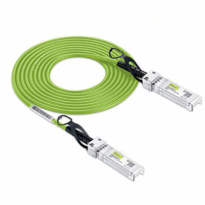Picture of [Green] Colored 10G SFP+ DAC Cable - Twinax SFP Cable for Cisco SFP-H10GB-CU2M, Ubiquiti, D-Link, Supermicro, Netgear, Mikrotik, ZTE Devices, 2-Meter(6.5ft)