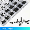 Picture of MEIYYJ 720pcs Carbon Steel Laptop Notebook Computer Replacement Screws Kit,M1.4,M1.7,M2,M2.5,M3 countersunk Flat Head Phillips Mini Screw Set for Electronic Repair.
