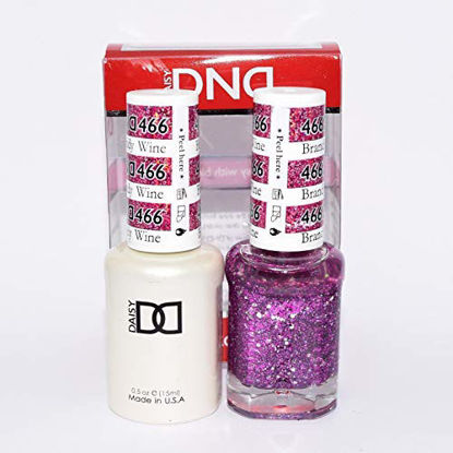 Picture of DNDDuo Gel (Gel & Matching Polish) Glitter Set 466 - Brandy Wine by DND Gel