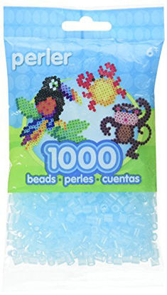 Picture of Perler Beads Fuse Beads for Crafts, 1000pcs, Clear Blue
