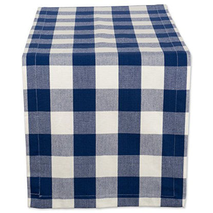 Picture of DII Buffalo Check Collection Classic Tabletop, Table Runner, 14x72, Navy & Cream