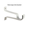 Picture of Decopolitan 30409-WT72 1 Ball Single Telescoping Drapery Rod Set, 72 to 144-Inch, White
