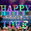 Picture of Colorful LED Marquee Letter Lights with Remote - Light Up Marquee Signs - Party Bar Letters with Lights Decorations for The Home - Multicolor R