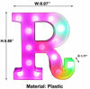 Picture of Colorful LED Marquee Letter Lights with Remote - Light Up Marquee Signs - Party Bar Letters with Lights Decorations for The Home - Multicolor R