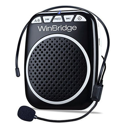 Picture of WinBridge WB001 Portable Voice Amplifier with Headset Microphone Personal Speaker Mic Rechargeable Ultralight for Teachers, Elderly, Tour Guides, Coaches, Presentations, Christmas Gift Teacher