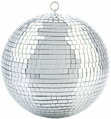 Picture of Alytimes Mirror Disco Ball - 8-Inch Cool and Fun Silver Hanging Party Disco Ball -Big Party Decorations, Party Design