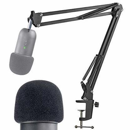 Picture of K678 Mic Stand with Pop Filter - Microphone Boom Arm Stand with Foam Windscreen for Fifine K678 USB Podcast Microphone by YOUSHARES
