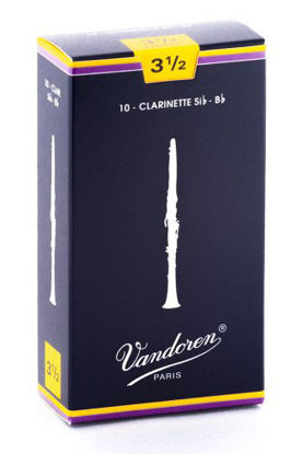 Picture of Vandoren CR1035 Bb Clarinet Traditional Reeds Strength 3.5; Box of 10