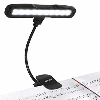 Picture of Kootek Music Stand Light, Clip On Piano Lights 10 LED Adjustable Neck Rechargeable USB Orchestra Light Book Lamp