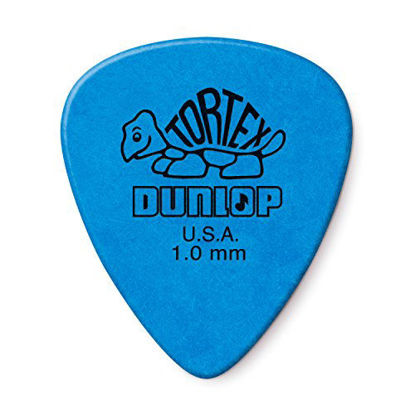 Picture of Dunlop Tortex Standard 1.0mm Blue Guitar Pick - 12 Pack