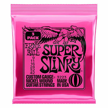 Picture of Ernie Ball Super Slinky Nickel Wound Sets, .009 - .042 (3 Pack)