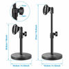Picture of BILIONE 3 in 1 Multi-Function Desktop Microphone Stand, Adjustable Table Mic Stand with Microphone Clip, Cell Phone Clip, 5/8" Male to 3/8" Female Metal Adapter