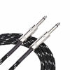 Picture of Amazon Basics 1/4 Inch Tweed Cloth Jacket Straight Instrument Cable - 10 Foot (Black & Gray)
