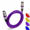 Picture of EBXYA XLR Male to Female Microphone Mic Cable 6 Feet 4 Color Packs 3 pins