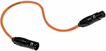 Picture of Balanced XLR Cable Male to Female - 10 Feet Orange - Pro 3-Pin Microphone Connector for Powered Speakers, Audio Interface or Mixer for Live Performance & Recording