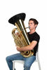 Picture of Gator Cases Double-Layer Aerosol Cover with MERV-13 Filter for Euphonium, French Horn; Fits Bell Sizes Ranging from 12 to 13-Inches (GBELLCVR1213BK)