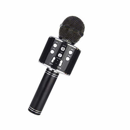 Picture of Wireless Bluetooth Karaoke Microphone,Rechargeable Kids Microphone Karaoke Machine,Professional Handheld Karaoke Mic Speaker Home KTV Kids Birthday Party - Best Gifts for Kids Adults (Black)
