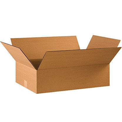Picture of Partners Brand P22146 Flat Corrugated Boxes, 22"L x 14"W x 6"H, Kraft (Pack of 20)