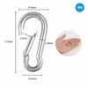 Picture of 10 PCS Stainless Steel Carabiner Clip Spring-Snap Hook - Lotsun M4 1.57 Inch Heavy Duty Carabiner Clips for Keys Swing Set Camping Fishing Hiking Traveling