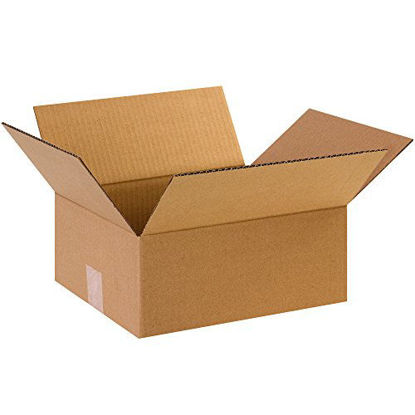 Picture of Partners Brand P12105 Flat Corrugated Boxes, 12"L x 10"W x 5"H, Kraft (Pack of 25)