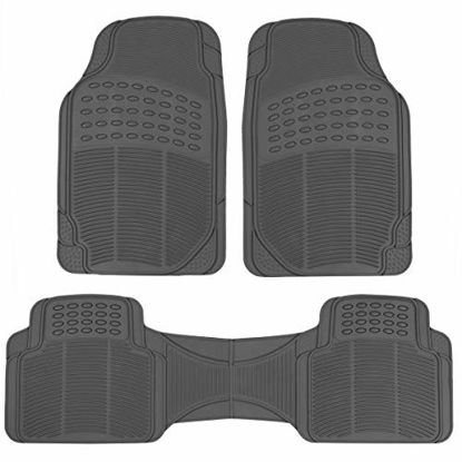 Picture of BDK-MT783PLUS ProLiner Original 3pc Heavy Duty Front & Rear Rubber Floor Mats for Car SUV Van & Truck, All Weather Protection Universal Fit, Gray
